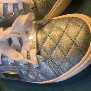G by Guess Blue and Silver Quilted Sneakers